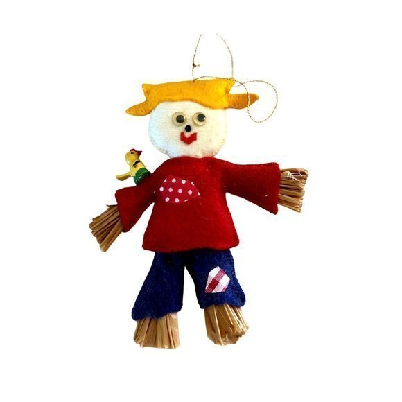 Vintage Felt‎ Ornament - Scarecrow - Picture 3 of 3